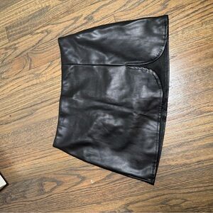 Fashion Nova Black Faux Leather Mini Skirt